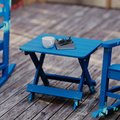 Flash Furniture Blue Portable Folding Adirondack Side Table LE-HMP-2012-1620H-BL-GG